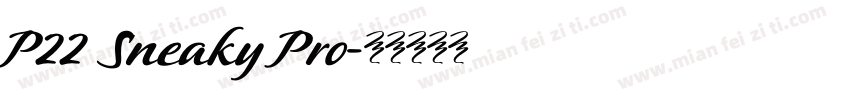 P22 Sneaky Pro字体转换